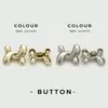 Botones de Metal Anudados de Forma Irregular Chic, Botones Irregulares en Forma de X, Decoración para Abrigos de Piel, Botones para Chaquetas de Traje y Suéteres