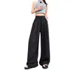 Pantalones Yamamoto Texturizados de Estilo Relajado para Mujer, de Tiro Alto, Tacto Premium, Plisados, Temporada de Otoño, Talla Petite, Pantalones de Pierna Ancha de Acetato de Estilo Relajado