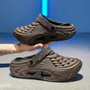 Zuecos de Verano para Hombre, Estilo Nuevo, Suela Gruesa, Modernos, Color Sólido, Simples, para Casa, sin Cierre, Transpirables, Antideslizantes, Puntera Cerrada