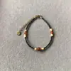 Dezesseis [Colar Romã Noturna] Liga de Cobre Design Original Feito à Mão com Contas Retrô Luxo Leve Corrente para Clavícula Vermelha para Mulheres