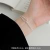 Pulsera Redonda Solitaria de Cadena Geométrica Diseño Minimalista Pulsera de Línea Trenzada Versátil Pulsera de Nudo Doble Hilo Costura Personalizada