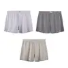 Calzoncillos tipo bóxer de algodón transpirables con estampado a cuadros para hombre de talla grande, suaves, de cintura media, venta al por mayor