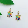 Accesorios de Joyería Colgante de Tortuga Colorida DIY Transfronterizos Colgante de Pulsera Aleación Accesorios de Gota de Aceite Pendientes Colgantes
