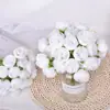 Flores Artificiales Transfronterizas Ramo de Peonías de 27 Cabezas Atado con Rafia Camelia Rosa Estilo Ins Fabricante de Flores Artificiales Artículos de Año Nuevo