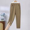 Pantalones de mamá con estilo, pantalones gruesos de invierno con forro polar, pantalones para mujer de mediana edad, leggings elásticos a prueba de viento que combinan con todo.