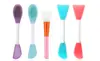 Pincel Facial de Material Prt com Duas Pontas, Escova Massageadora de Limpeza Facial, Aplicação de Máscara de Lama, Ferramenta de Beleza Facial, Pincel Portátil