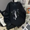Sudadera de cuello redondo sin capucha de marca trendy americana para mujer 2026 Nuevo estilo popular Petite Holgada Estilo perezoso Parte superior de alta gama