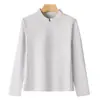 Top de Terciopelo Amigable con la Piel para Mujer con Media Cremallera y Cuello Alto Otoño/Invierno Tecnología Bloqueo de Temperatura Cálido Manga Larga Casual para Exteriores Capa Base Venta al por Mayor