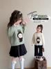 Suéter de Lã Cartoon Tendência para Meninas Outono e Inverno 2025, Camisa Básica Fashion para Bebês Meninas