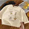 Camiseta de manga larga para niños, nuevos estilos de primavera y otoño, tops de moda para niños y niñas, camiseta interior de dibujos animados casual y versátil