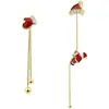Pendientes Navideños Atmosféricos Diseño de Nicho Hechos a Mano con Perlas y Cuentas Pendientes de Árbol de Navidad Pendientes Simples Versátiles Lindos