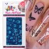 Placa de acero con impresión de herramientas para uñas transfronterizas, diseño de flor francesa, rosa, mariposa, amor, línea geométrica, placa de acero con transferencia