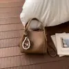 Bolso Cubo de Alta Apariencia Elegante 2026, Bolso Cesta, Bolso de Mano Informal de Nicho Moda Coreana, Bolso Cruzado para Viajar al Trabajo