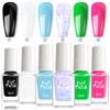 Comercio exterior traje de seis colores a base de agua esmalte de uñas sin cocción duradero no se pela secado rápido blanco polvo de glitter para uñas venta al por mayor