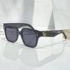 50069 Nuevo Lujo Ligero Transfronterizo Estilo Callejero Adelgazante de Rostro Lw Cuadrado de Gama Alta Chica Hot Xiaohongshu Gafas de Sol para Mujer