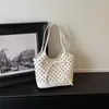 Shuai Mijia Estilo Coreano Grande Capacidade Bolsa de Axila Feminina 2026 Nova Bolsa Tote Simples com Estampa de Bolinhas Bolsa Cesta de Legumes