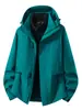 Chaqueta 3 en 1 Tuojia para Hombres y Mujeres, Senderismo y Viajes al Aire Libre, Resistente a Tormentas, Cortavientos e Impermeable, Conjunto de Dos Piezas, Venta al por Mayor