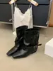 Botines de Temporada Primer Encuentro para Mujer, Botines Individuales de Primavera y Otoño, Botín Nuevo Estilo Coreano 2026 con Punta Fina, Botines Cortos de Moda, Botines de Corte Delgado