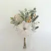 Árvore de Natal Mini Artificial Transfronteiriça Flor de Natal Eucalipto Artificial Folhas de Pinheiro Pinhas Naturais Fonte de Bonsai Atacado