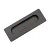 Manija moderna simple empotrada negra con ranuras para puerta de gabinete cajón de gabinete Manija dorada con ranuras para armario