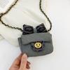 Nova Moda Rombo Estiloso Bolsa Transversal de Corrente Mini Bolsa com Laço Infantil Bolsa de Ombro Elegante da Moda Pai-Filho