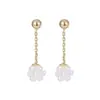 Pendientes de Borla de Perlas Suaves, Color Dorado Retro, Diseño de Nicho, Elegantes y Versátiles para el Uso Diario
