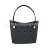 Bolsa de Praia Eva Europeia e Americana Bolsa de Mão para Exterior, Acessórios DIY Personalizáveis, Estilo Coreano, Grande Capacidade, Bolsa Perfurada Simples e Fashion