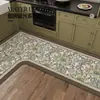 Tapete de Piso para Cozinha Retro Francês Lama de Diatomáceas Peça Única em L Absorção de Água Antiderrapante Resistente à Sujeira Tapete de Pé Doméstico Tapete Longo em Faixa