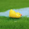 Ornatos de micro paisagem simulação mini pato amarelo cena miniatura artesanatos acessórios para bonsai decorações de casa atacado