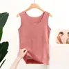 Transmissão ao vivo drop-shipping colete térmico de veludo feminino outono e inverno sem costura proteção quente da barriga veludo adicional espessado veludo dupla face camisa de base
