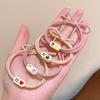 Cuerda para el cabello con polvo de dopamina para niña, anilla para el cabello, pulsera para el cabello de doble uso, banda de goma pequeña para parejas, accesorios para el cabello al por mayor