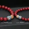 Accesorios de Flor de Loto Azul Quemado Plateados en Plata 925 que Conservan el Color Pulsera de Esmalte Cloisonné Cuentas Espaciadoras Accesorios para Pulseras DIY Estilo Chino Venta al por Mayor