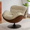 Sillón nórdico individual giratorio moderno simple para sala de estar, balcón, dormitorio, lectura de ocio, lujo ligero, perezoso