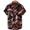 Camisa de Moda Europea y Americana Transfronteriza para Hombre Estilo Nuevo Estampado Digital 3D Hawaiana Casual de Manga Corta Cárdigan Superior