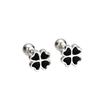Pendientes de botón con forma de pétalo de trébol de plata s999, pendientes de tornillo para mujer, moda, temperamento, corazón de melocotón, cuentas de tornillo retorcidas de epoxi, joyería para orejas