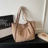 Bolso Casual de Gran Capacidad para Mujer, Nuevo Estilo Primavera 2026, Moderno y Elegante, Color Sólido, Sencillo, Estilo Coreano, Bolso Tote para el Trabajo y la Clase