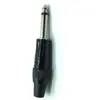 Ensamble de Enchufe Individual de 6.35 mm Tipo Conector Macho Enchufe para Altavoz de 6.35 mm Enchufe para Micrófono Enchufe de Audio para Amplificador Niquelado