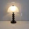 Luminária de Mesa Retrô Francesa Quarto Cabeceira Medieval Vidro B&B Estudo Chinês Pequena Luminária de Mesa Americana Luxo Leve Luminária de Cabeceira