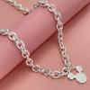 Temu AliExpress Joyería Europea y Americana Chapada en Plata 925 46CM Hebilla de Cierre Rápido Cabeza de Ratón Animal Collar en Stock Suministro