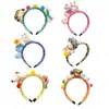 Diadema de Tejido de Lana para Niños Muñeco de Tela Perro de Nariz Larga Diadema para Niña No Aprieta la Cabeza y No Presiona el Cabello Accesorio para la Cabeza de Niña
