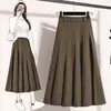 Falda de Traje de Otoño Talla Grande para Mujer mm Gordita Falda Plisada Cintura Alta Aspecto Adelgazante Falda Línea A Falda que Cubre la Cadera 7369 #