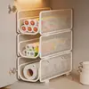 Caja de almacenamiento de film transparente porta plástico de cocina estante para condimentos papel de hornear papel de aluminio artefacto de almacenamiento para gabinete