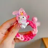 Cuerda para el pelo Kulomi Rosa Morado Merlot con Campana de Dibujos Animados Lazo de Toalla Alta Elasticidad Cuerda para Cola de Caballo Estilo Coreano Cuerda para el Pelo
