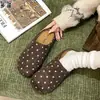 Nueva colección de principios de otoño de 2026: Mocasines casuales estilo Birkenstock con estampado de lunares, suela gruesa, sin cordones y puntera cerrada, perfectos para usar al aire libre