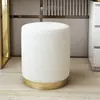 Banqueta de Luxo Leve, Banqueta de Maquiagem para Quarto, Banqueta Nórdica Moderna para Manicure, Banquinho Baixo Redondo para Sala de Estar, Banqueta para Penteadeira, Cadeira de Maquiagem