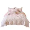 Sin pelusa~ Juego de cuatro piezas engrosado para otoño e invierno, algodón de fibra larga, cepillado, con estampado digital de estilo pastoral, juego de ropa de cama de algodón puro