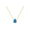 Collar de Diamantes de Colores Transfronterizo Henna para Mujer, Estilo Europeo y Americano, Lujo Ligero, Moderno, Versátil, Cadena para Clavícula de Circonita Colorida, En Stock