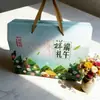 Caja de Empaque para el Festival del Bote del Dragón, Caja de Cartón Corrugado de Color para Zongzi, Caja de Papel de Empaque Portátil, Empaque de Caja de Regalo para Zongzi