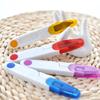Gadget de tejido de lana-tijeras transparentes con funda tijeras de bordado cortador de hilo en forma de U 4 colores aleatorios pelo