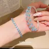 Pulsera tejida estilo Xiaohongshu para niñas, sensación de alta gama, lujo ligero, brazalete abierto, hueco, versátil, nicho, pulsera versátil
